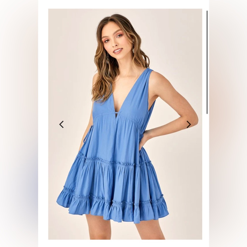 Brand Mustard Seed Drawstring Ruffle Dress
